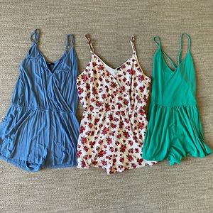 Lot of 3 Forever21 Rompers